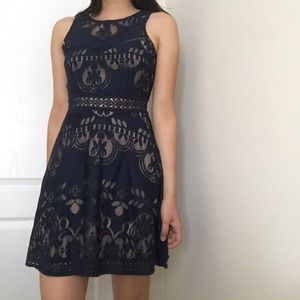 Blue lace dress